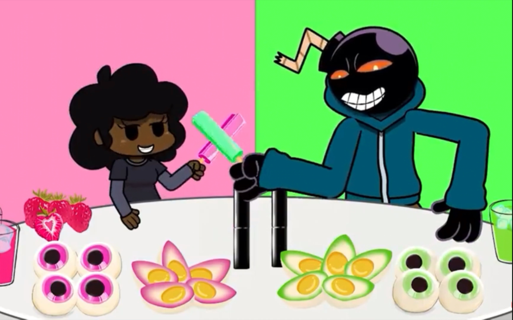 fnf吃播whittycarolの双色情侣吃播有后续