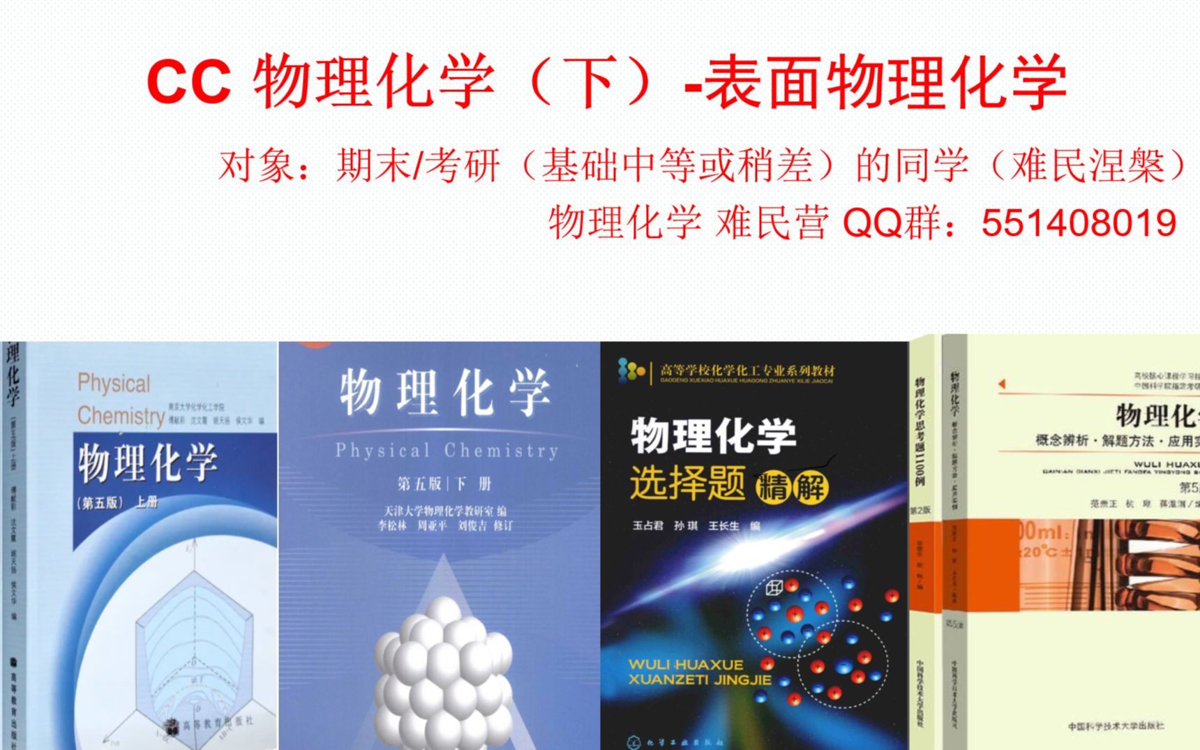 [图]【期末/考研不害怕】物理化学重点速成课程-表面化学基础课程（1）