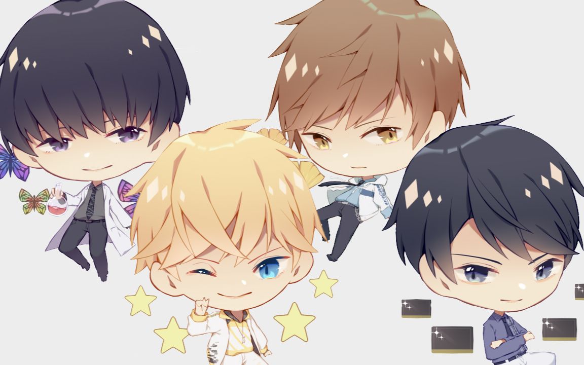 板绘恋与制作人q版线稿上色过程sai