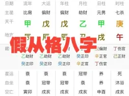 下载视频: 假从格八字！