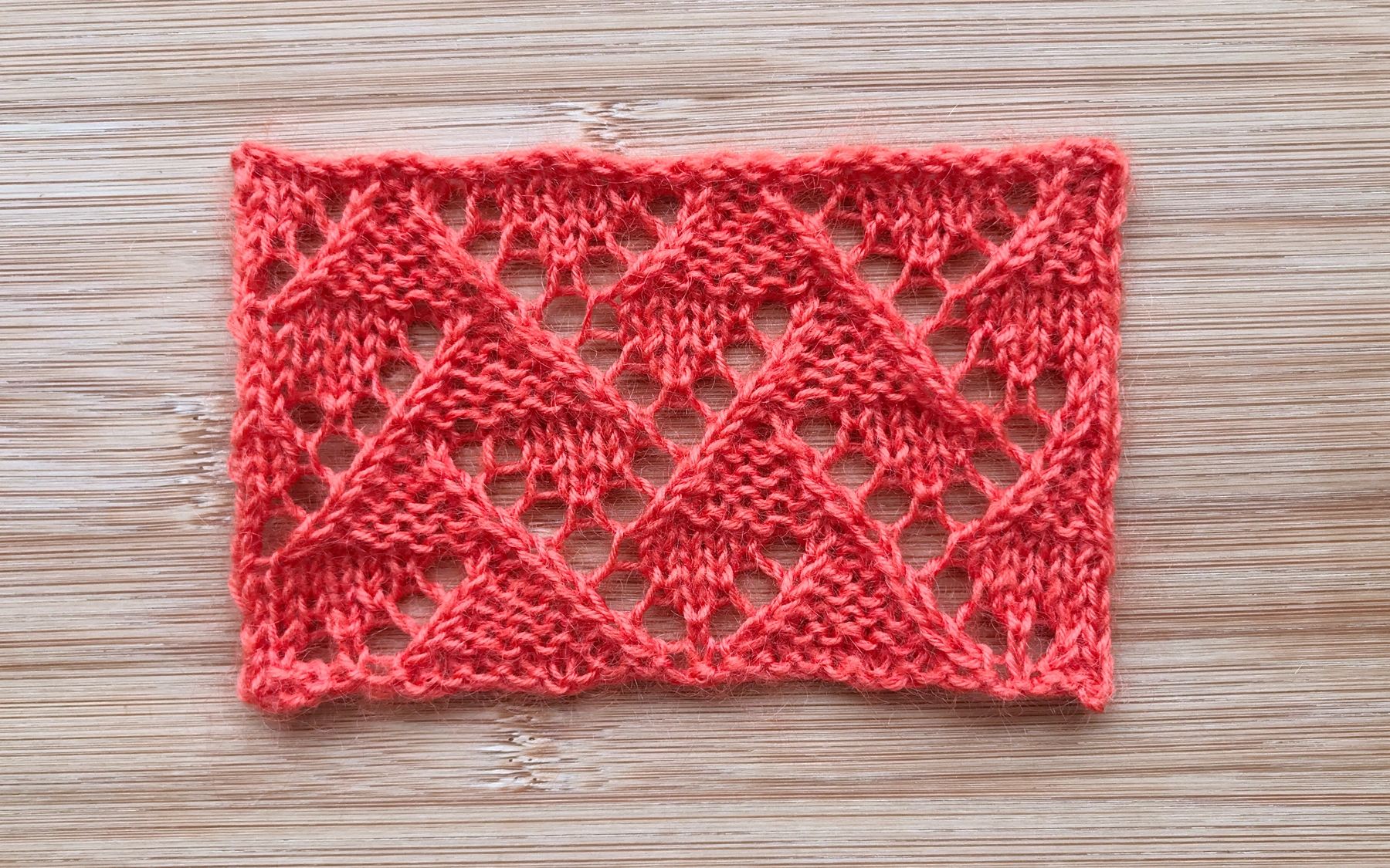 【轻描编织】一款立体的镂空花样,像几何图案,织春夏针织衫很漂亮