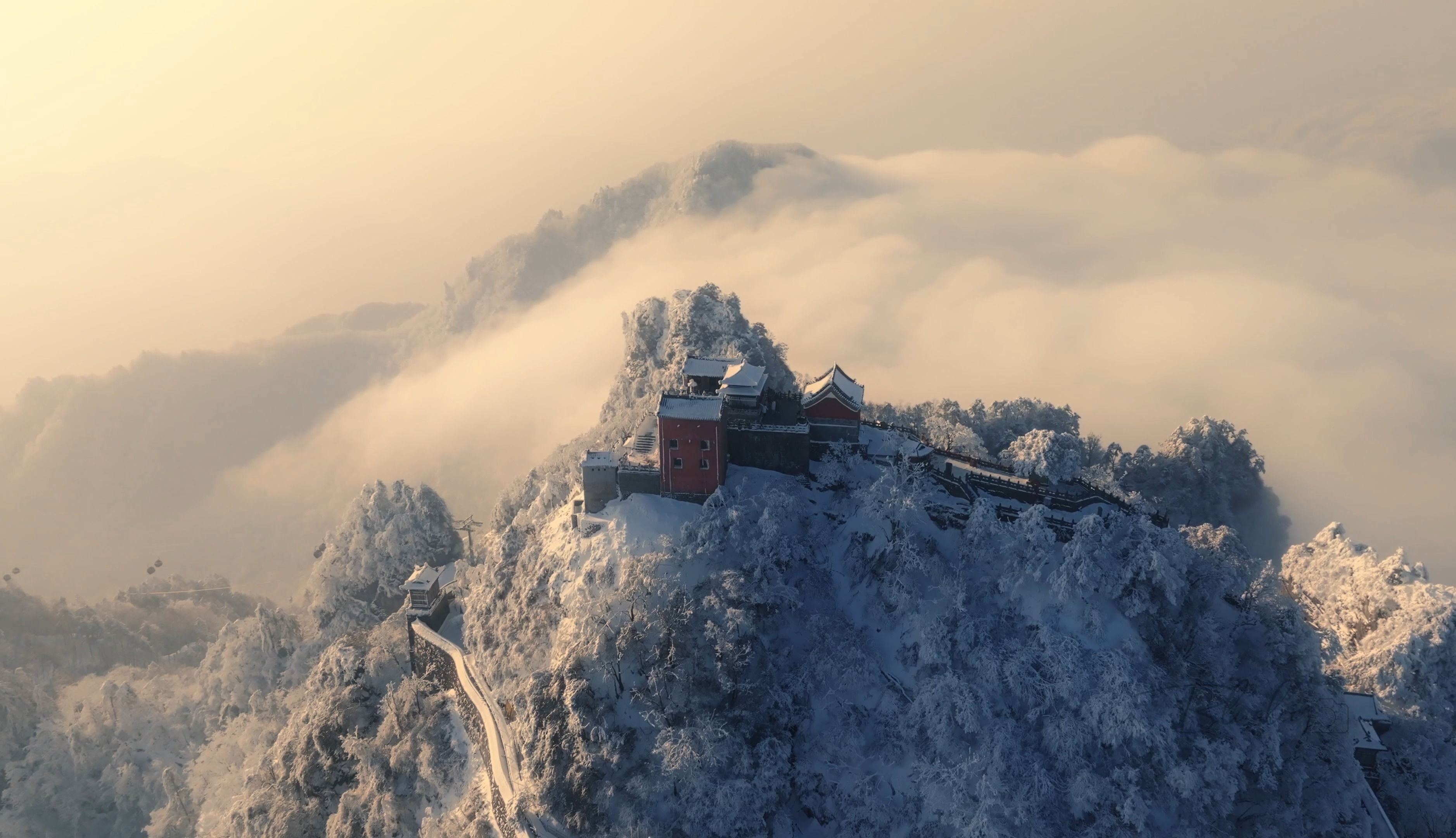 大岳武当|雪景金顶哔哩哔哩bilibili