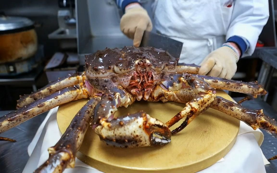 巨型帝王蟹一蟹多吃制作过程,你流口水了吗