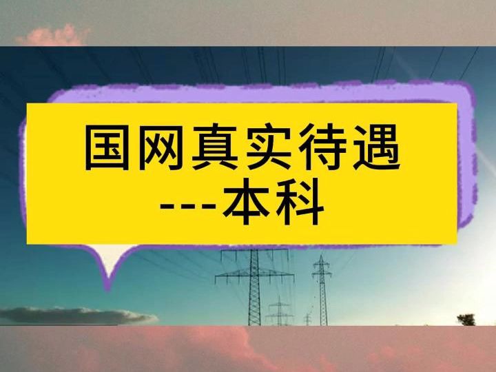 分享几个国网真实待遇本科哔哩哔哩bilibili