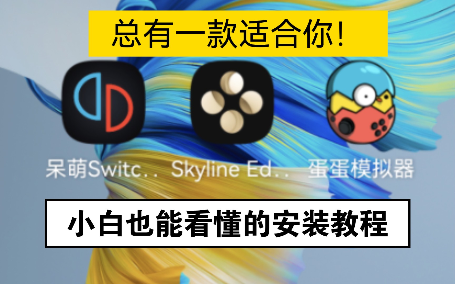 [图]呆萌/skyline/蛋蛋，三款switch模拟器安装教程