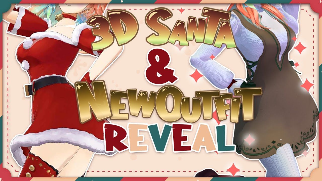 【3D】TWO outfit reveals!!!!! MERRY CHRISTMAS𐟎„✨ #kfp #キアライブ哔哩哔哩bilibili