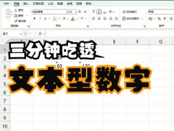 Download Video: 三分钟吃透Excel文本型数字