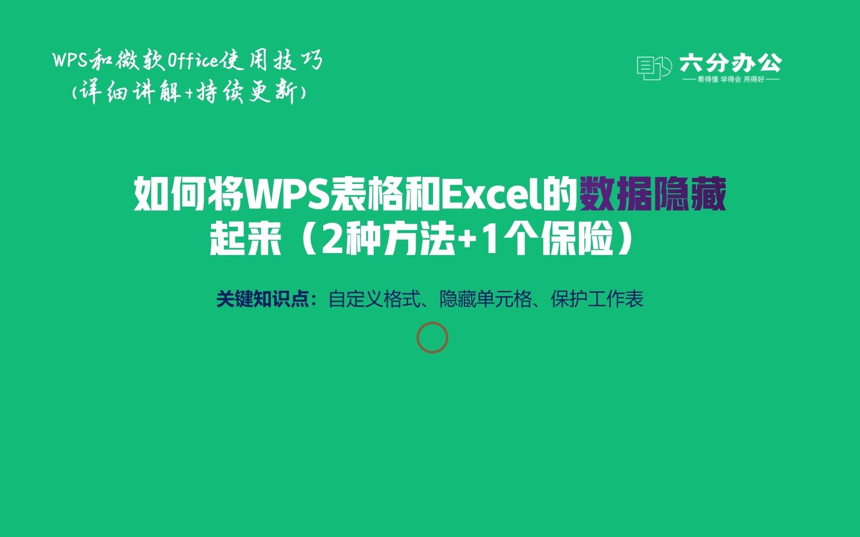 如何将WPS表格和Excel的数据隐藏起来(2种方法+1个保险)哔哩哔哩bilibili