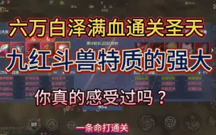 Download Video: 六万白泽外加九红特质满血通关圣天难度斗兽不是有手就行吗？