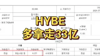 Descargar video: 最新‼️HYBE多从ADOR拿走了33亿‼️