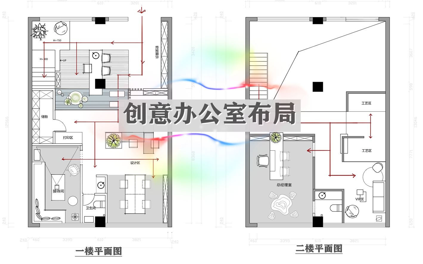 办公室创意平面布局思维展示,赶紧学起来哔哩哔哩bilibili