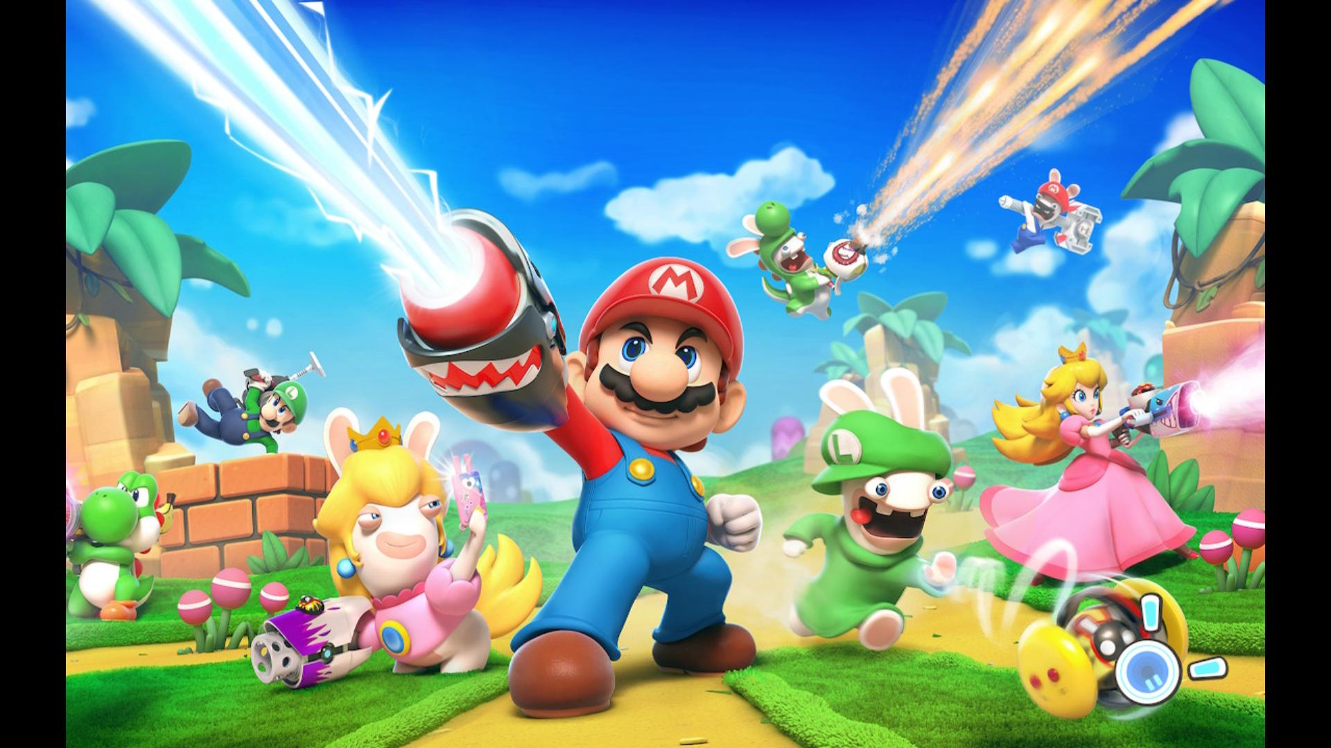 马里奥疯兔王国之战一周目初见流程 世界1-5