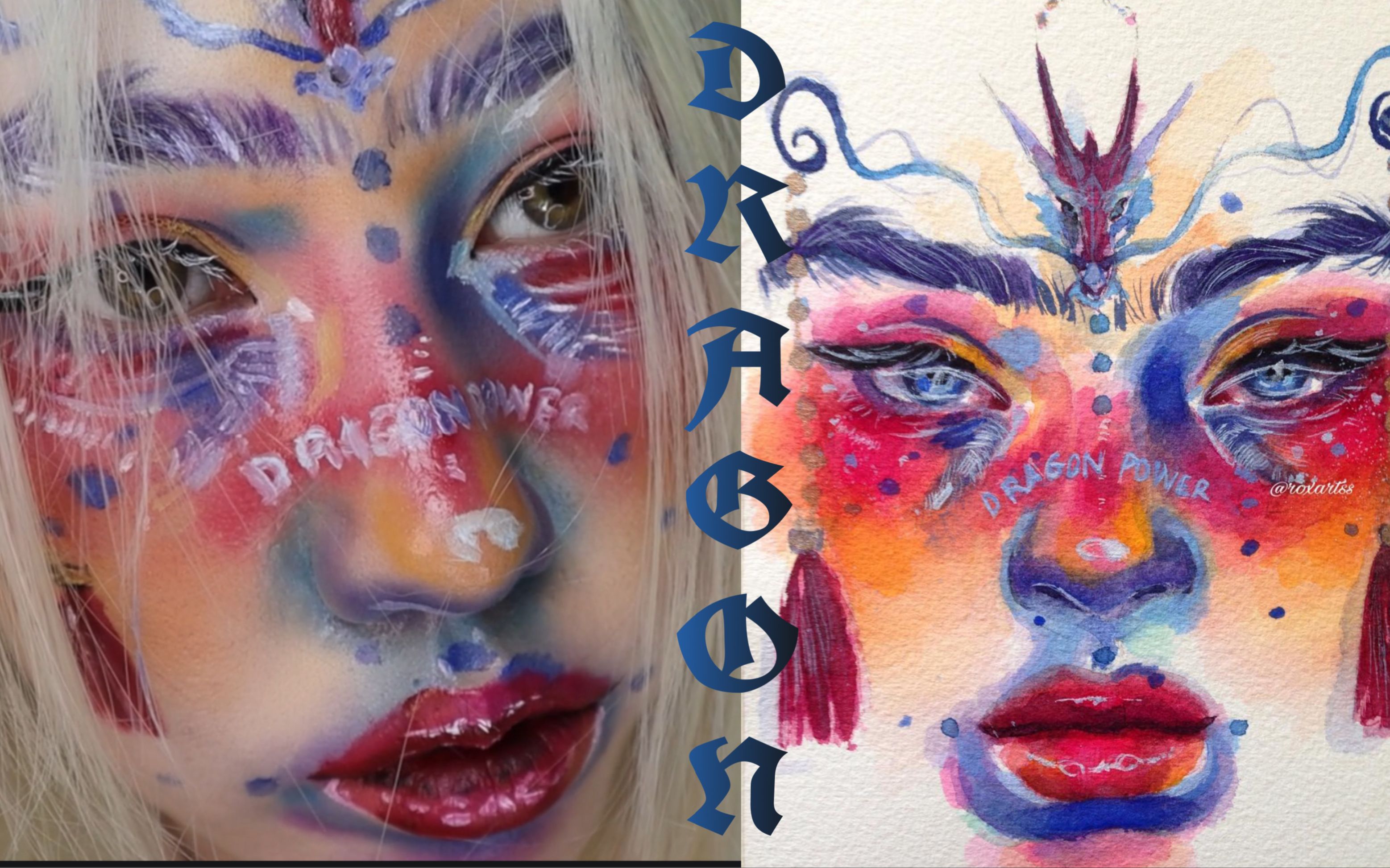 【不是教程纯显摆】花了5个小时搞出的ins插画仿妆!