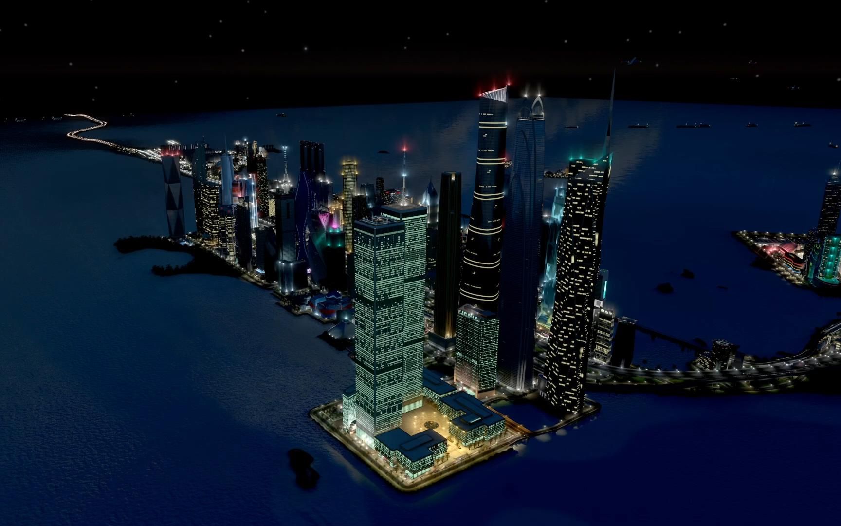 城市规划构想:2050年的三沙市,夜景堪称国内一线城市