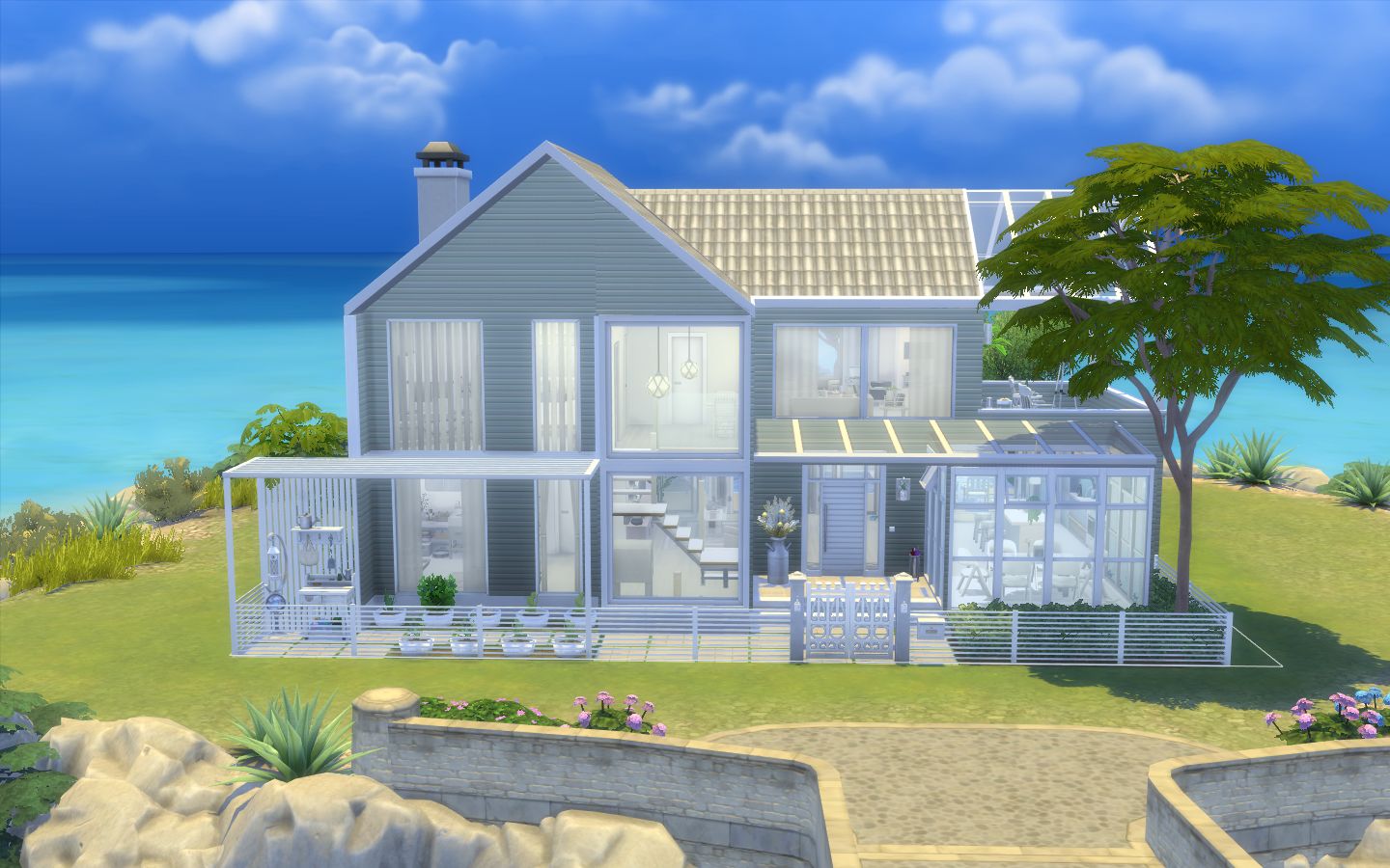 【模拟人生4】环海家庭住宅 原创 定格动画 30x20(nocc)