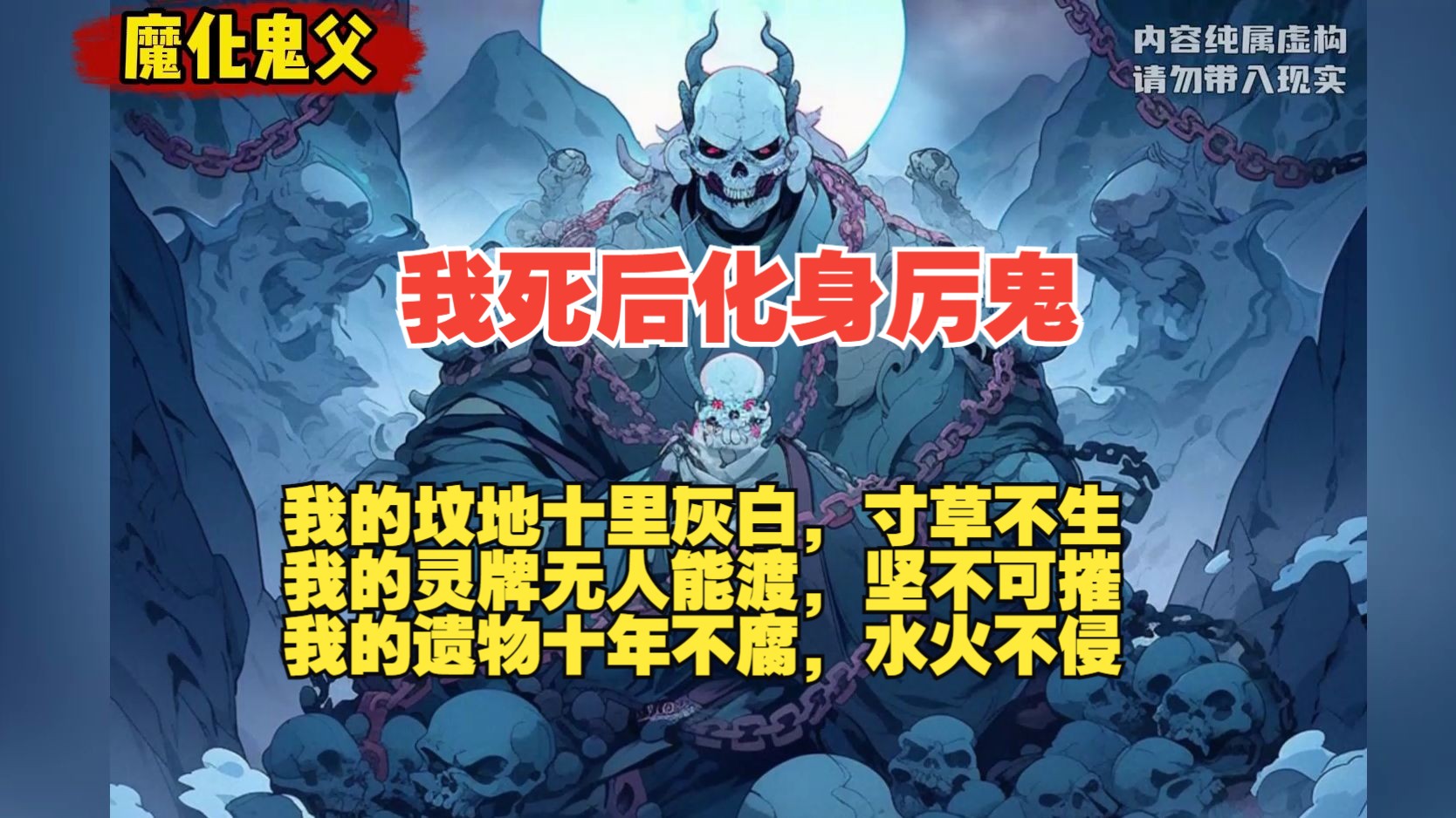 [图]我死后成为全世界最凶狠的厉鬼，我的坟地十里灰白，寸草不生。 我的灵牌无人能渡，坚不可摧。 我的遗物十年不腐，水火不侵。