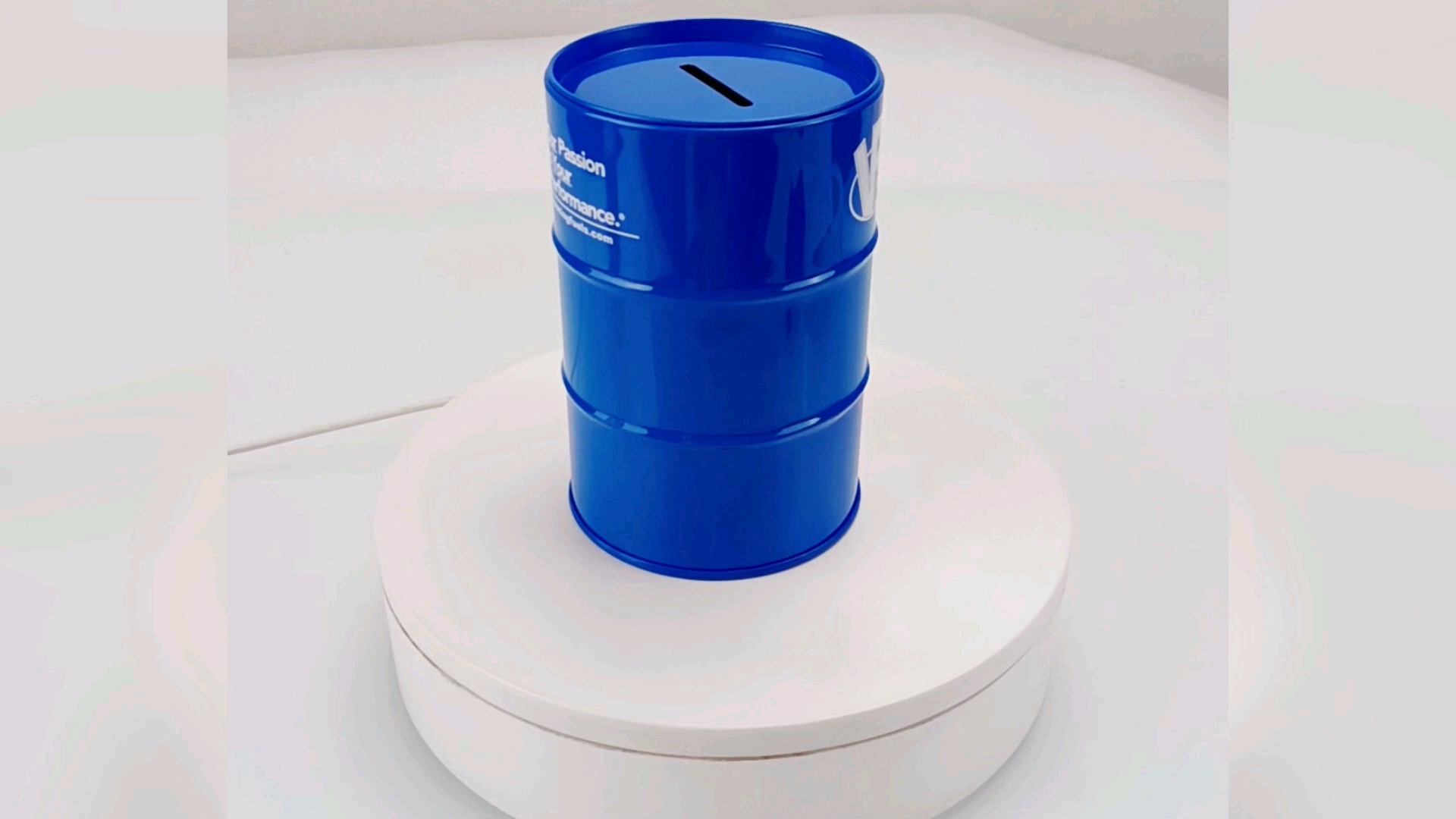 75*114宝蓝色油漆桶存钱罐定制