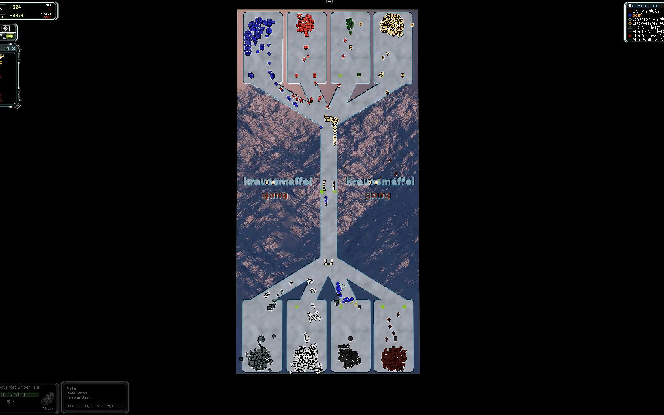 最高指挥官钢铁联盟mod版157 4v4中间有防御