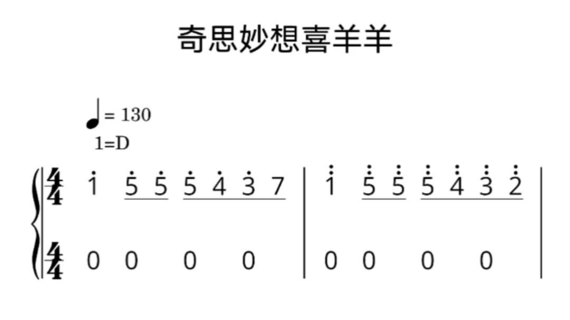 《奇思妙想喜羊羊》简谱哔哩哔哩bilibili