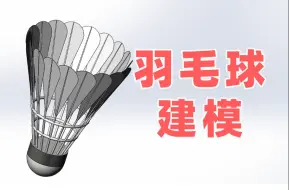 Download Video: Solidworks新手小白也能快速学会的羽毛球建模教程，太逼真了