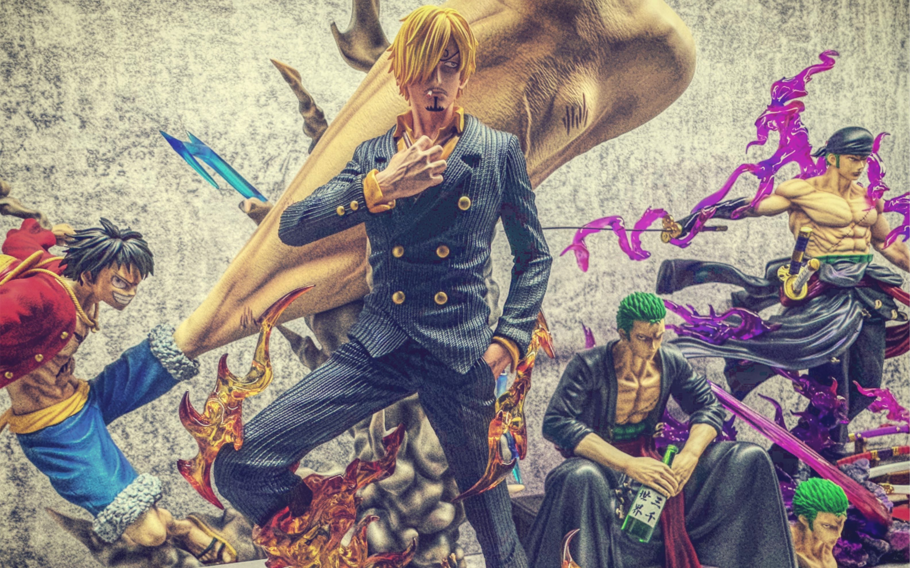 axiu开箱【海贼王gk雕像】lx 山治 手办 开箱