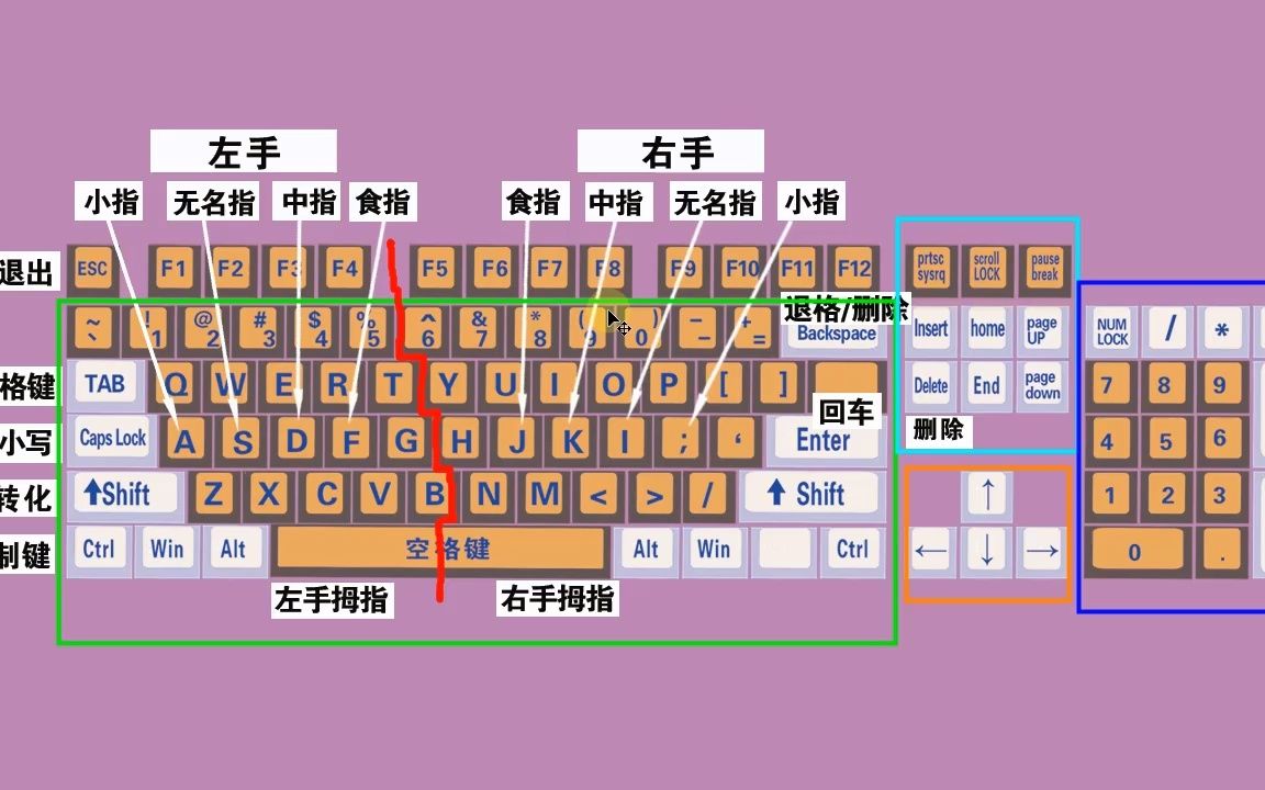 零基礎電腦知識,掌握鍵盤標準指法,打字速度和準確率都可以提高