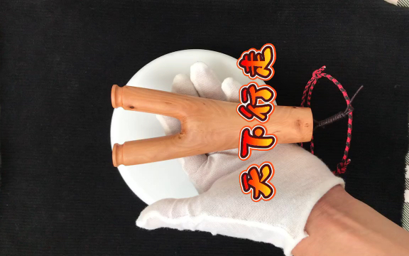 油茶木树杈弹弓,高密度老料,手工打磨制作,怀旧手把件