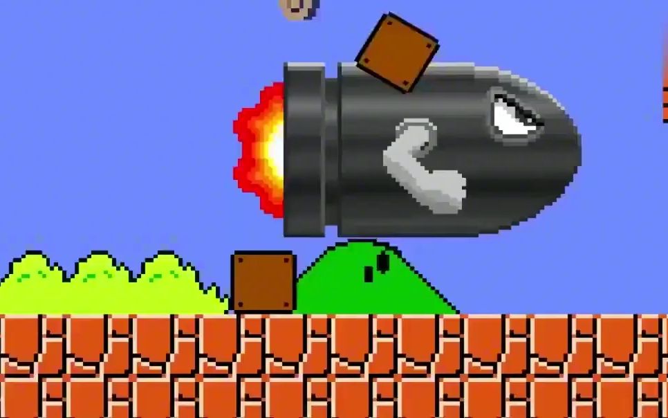 超级玛丽:这个超级玛丽好变态的说,一发炮弹全毁了!