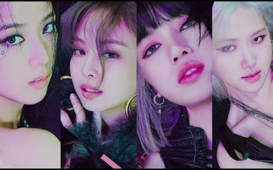 将blackpink新专主打lovesickgirl预告拼在一起是什