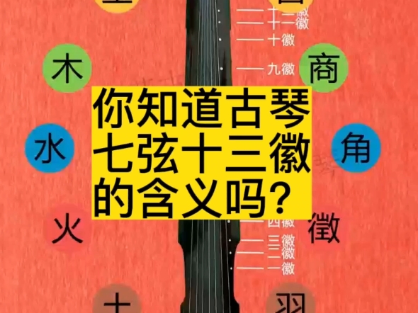 你知道古琴七弦十三徽的含义吗?古琴的七弦与十三徽位蕴含着深厚的文化和哲学意义哔哩哔哩bilibili