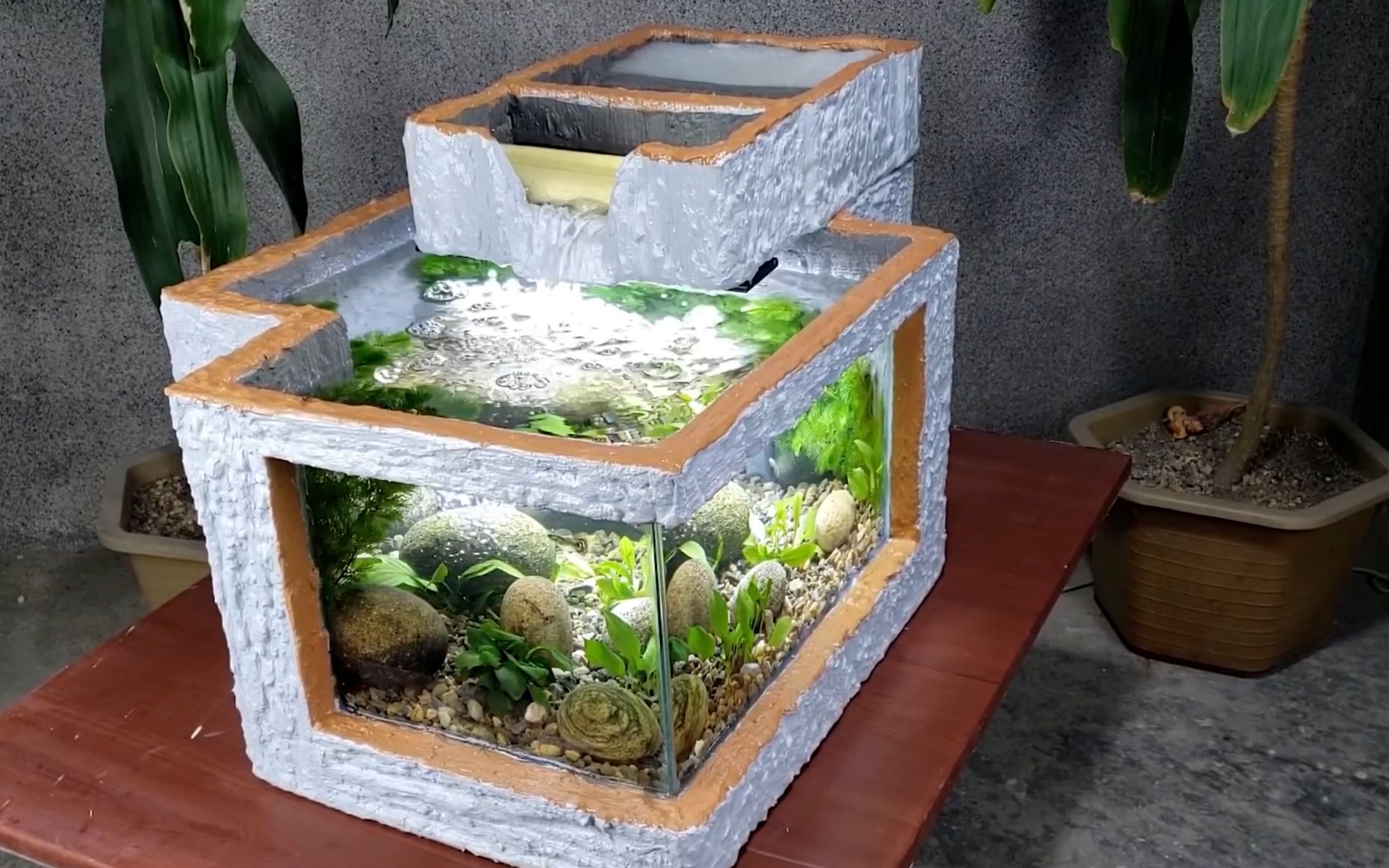 建造一个迷你别墅,用泡沫箱养鱼-你可以自己做