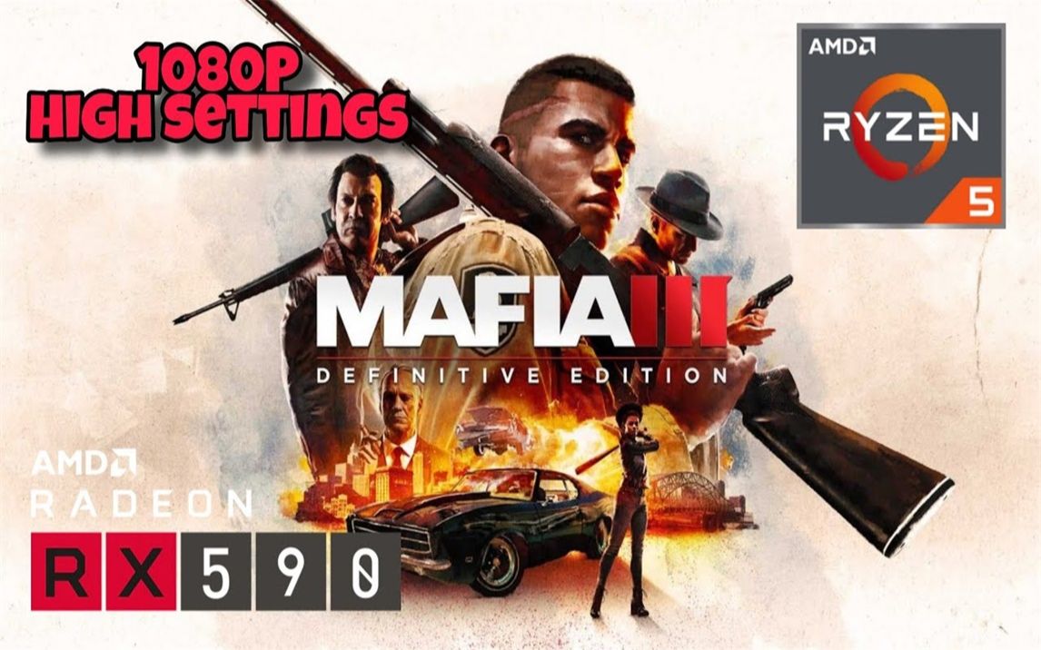 《黑手党3:终极版》pc版ultra画质性能测试(1080p分辨率)rx 590   r5