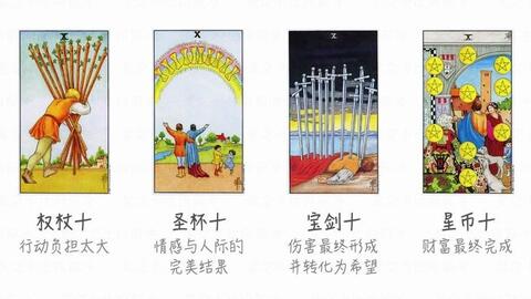 从0到1塔罗入门 35 权杖十 圣杯十 宝剑十 星币十 哔哩哔哩 Bilibili