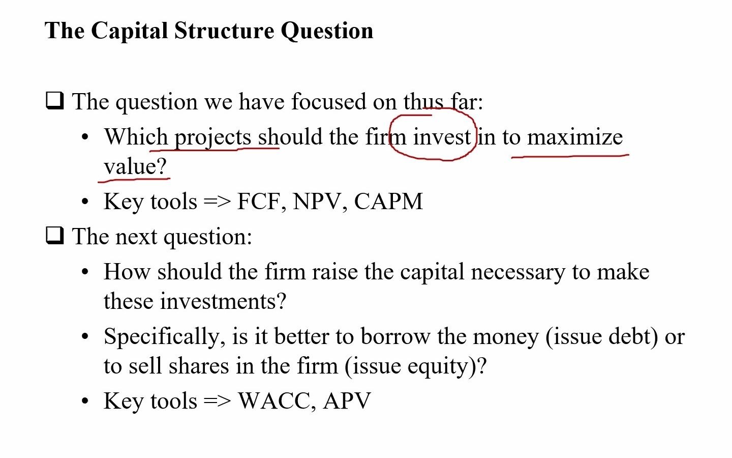 金融学 Finance Lecture 61 The Capital Structure Question哔哩哔哩bilibili