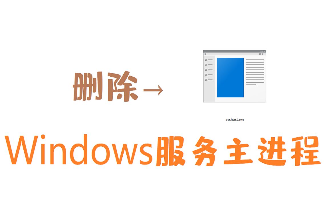 把Windows服务主进程(svchost)删掉会怎样?哔哩哔哩bilibili