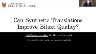 合成翻译可以提高文本质量吗？ Can Synthetic Translations Improve Bitext Quality?