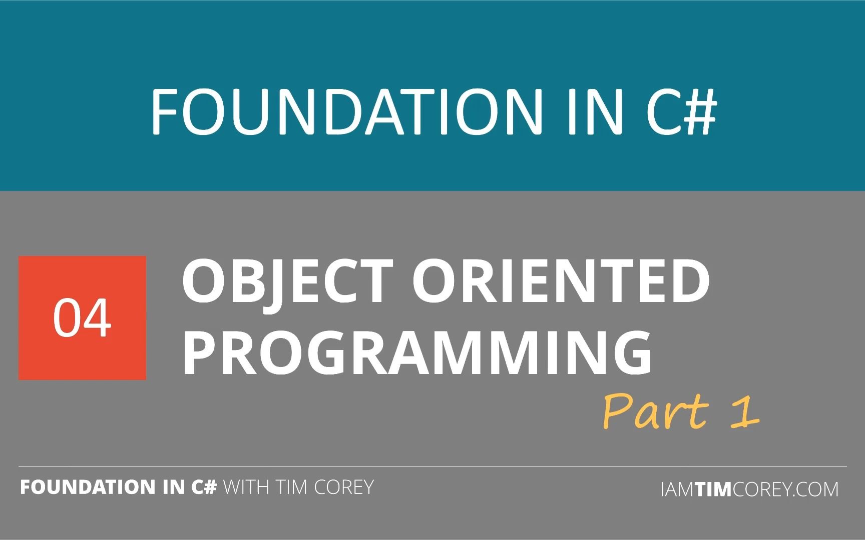 [Foundation in C# Object Oriented Programming] 2哔哩哔哩bilibili