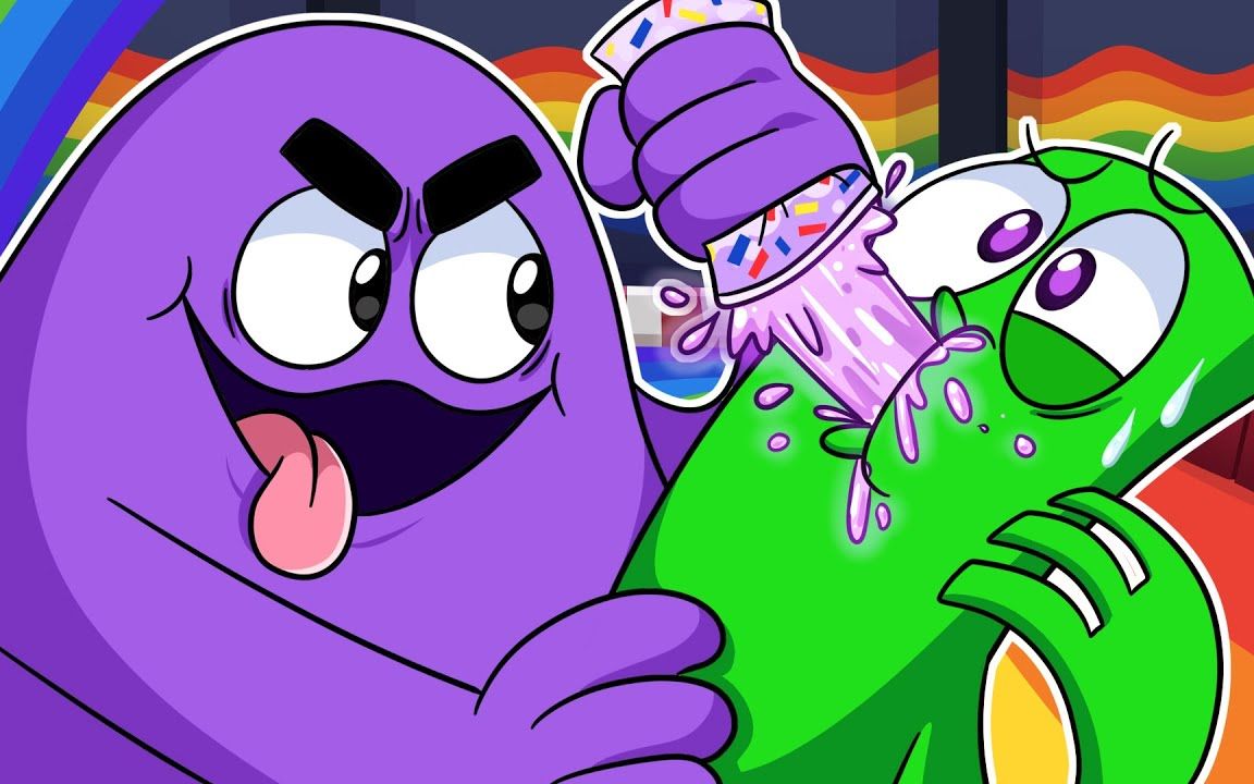 GRIMACE Vs. GREEN! RAINBOW FRIENDS 2 ANIMATION哔哩哔哩bilibili