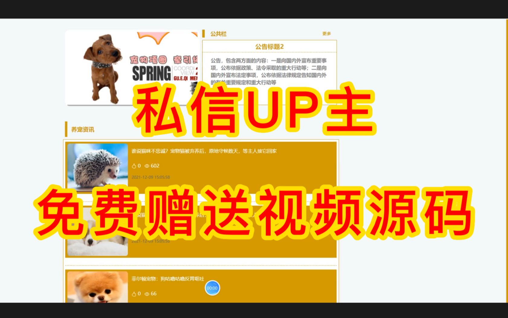 【计算机毕业设计】springboot+VUE宠物医疗服务网站,代做毕设→选题+开题+任务书+中期检查报告+程序设计+LW+答辩PPT688413哔哩哔哩bilibili