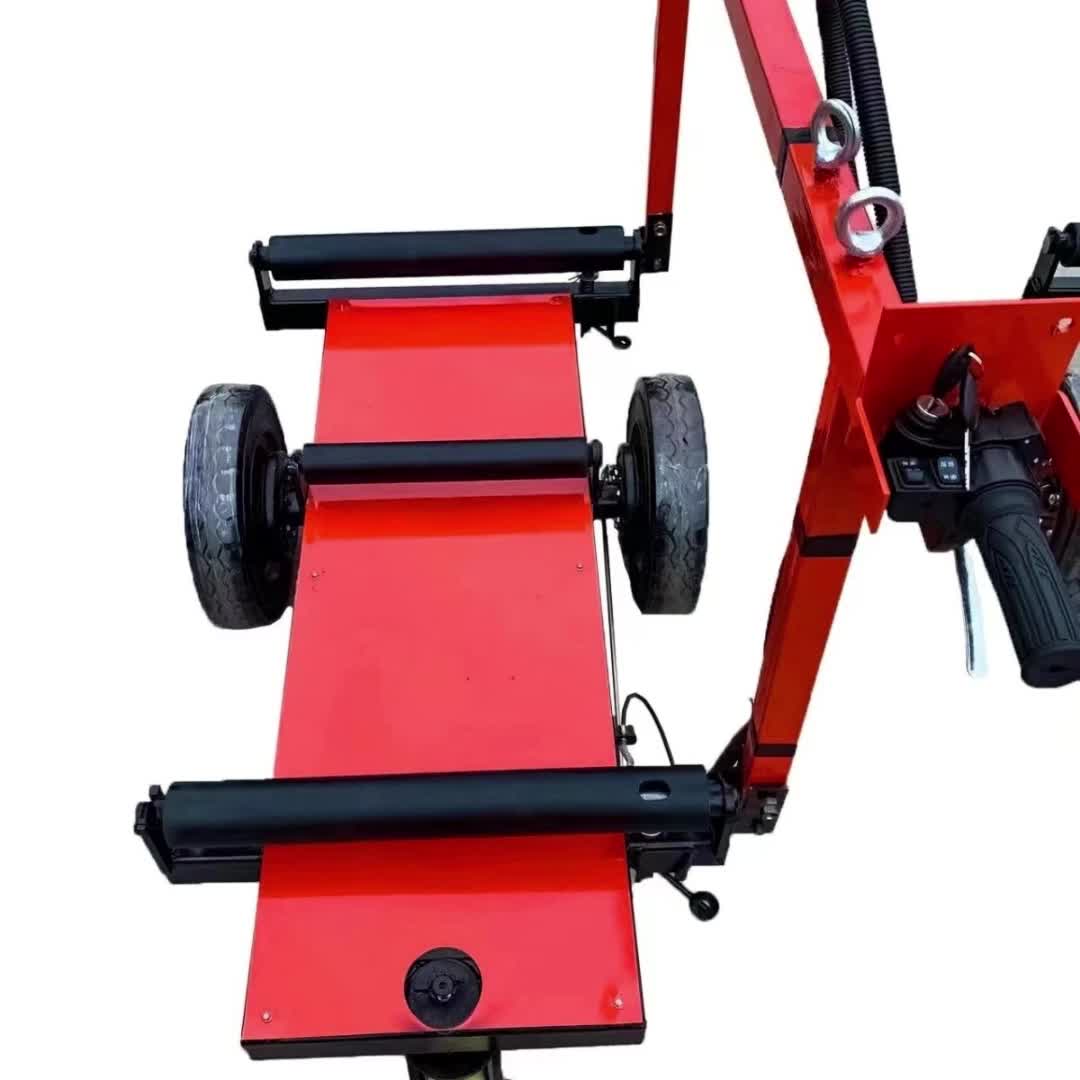 5t建筑工地隔墙板电动运板车折叠手推平板车alc自卸运板车9105