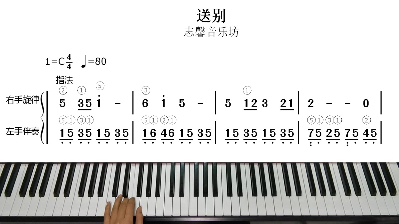 [图]《送别》钢琴弹奏要点，让您爱上弹钢琴