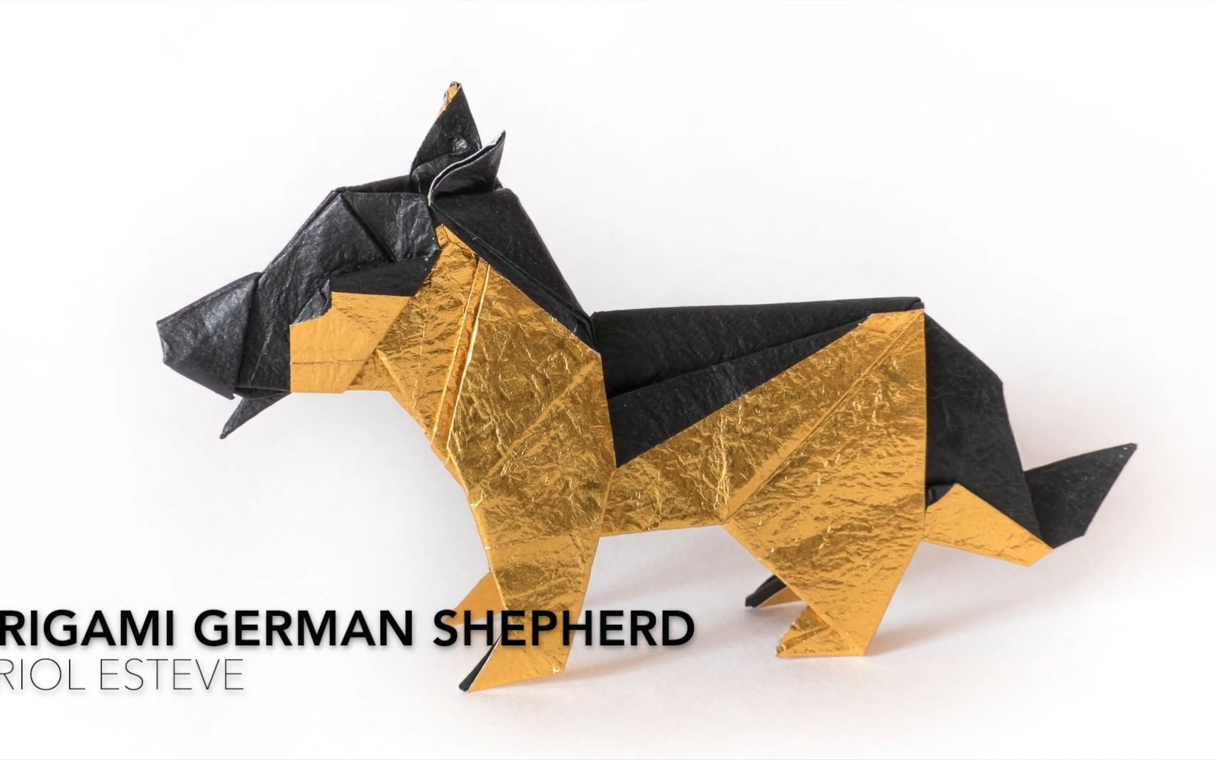 【jms origami】德国牧羊犬折纸教程origami german shepherd by