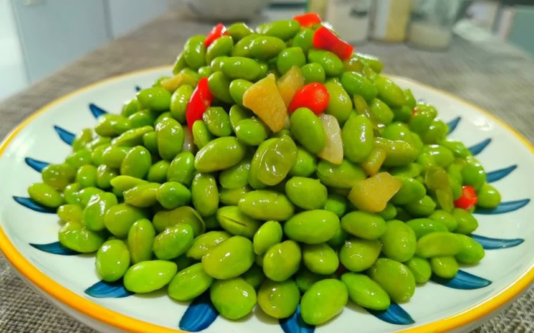 清炒毛豆怎么做才好吃?简单2步,脆嫩爽口,记忆中妈妈的味道