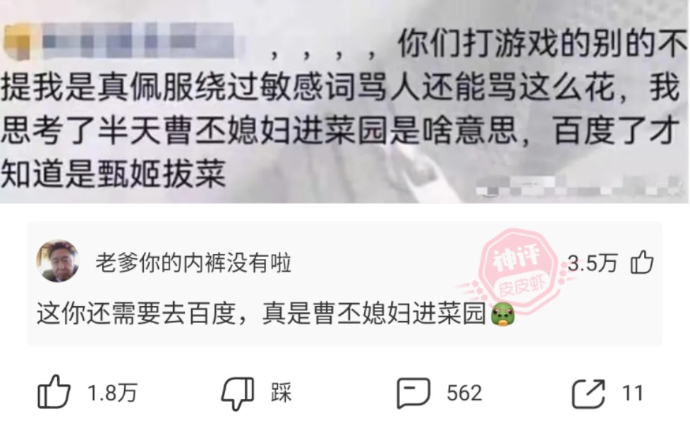 “你们在打游戏时还遇到过哪些不带敏感词的骂人的话?”哔哩哔哩bilibili