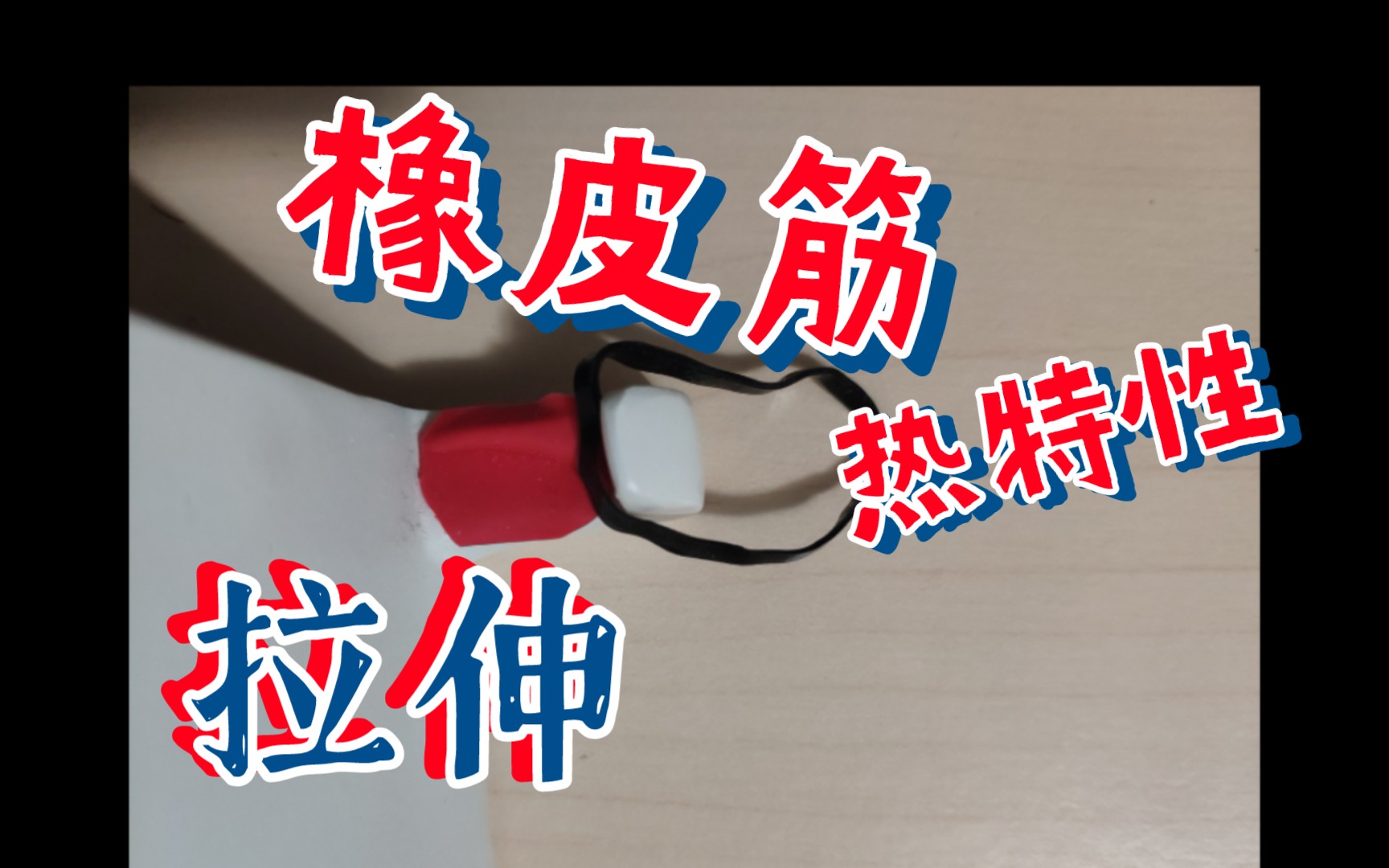 橡皮筋拉伸释放热量,收缩吸收热量,能做空调?热成像观察