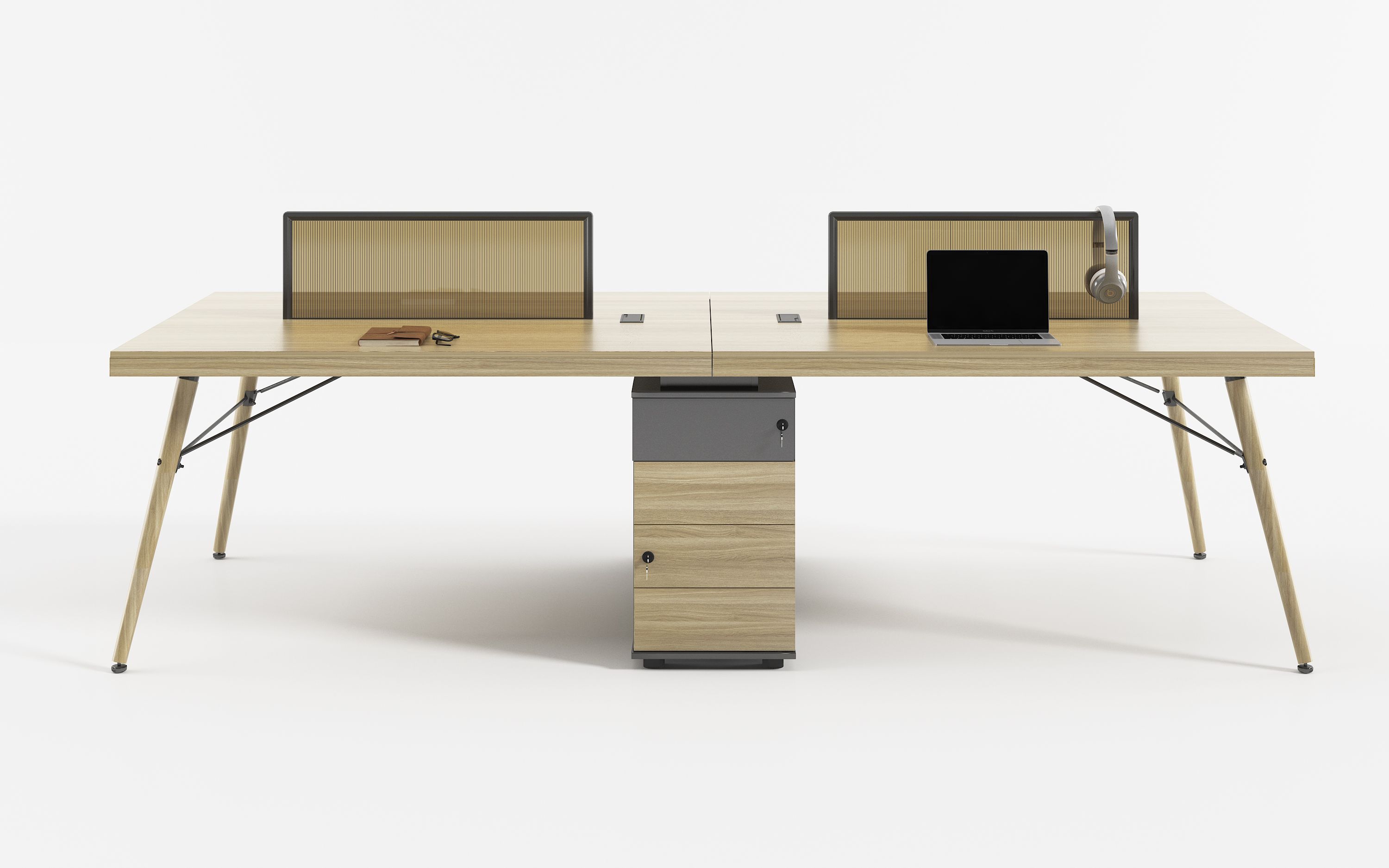 伊姆斯中柜四人位职员桌yg-d0724