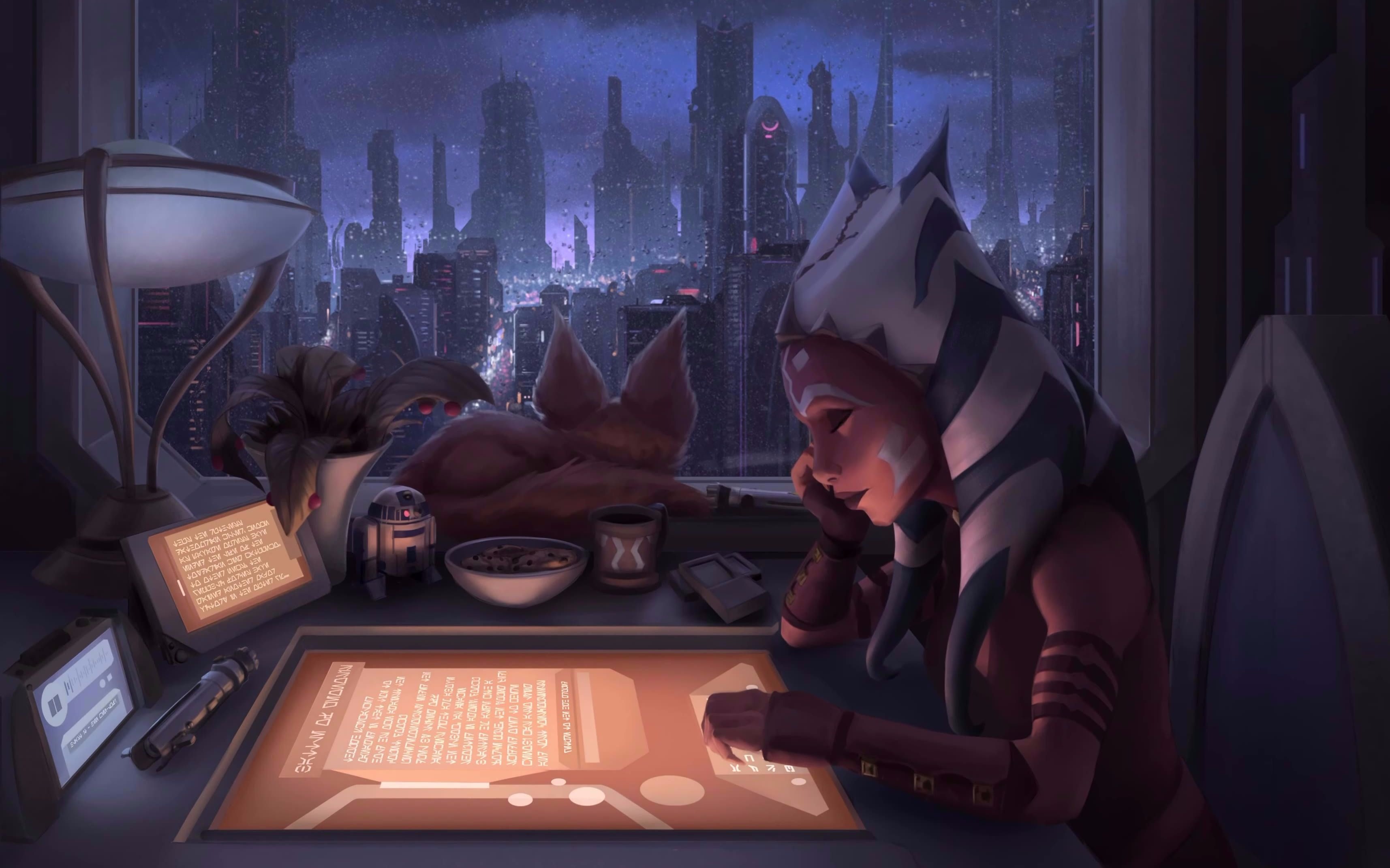 【转载粉丝自制】勤奋学习的阿索卡·塔诺(增加了音效)_哔哩哔哩