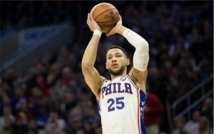 当你用本西蒙斯投三分.