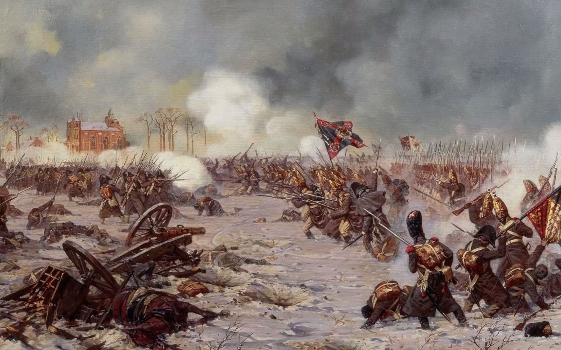 【拿破仑战争战场氛围】你是拿破仑在埃劳的步兵队伍中的一员