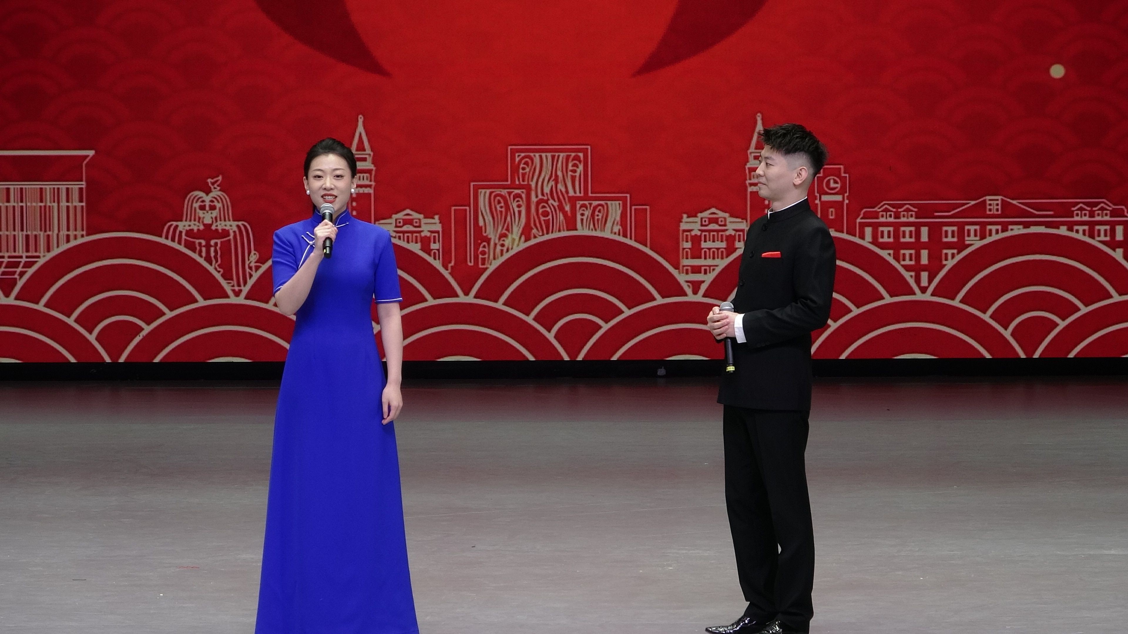 北京京剧院优秀青年老旦演员李佳,优秀青年老生演员马博通演唱